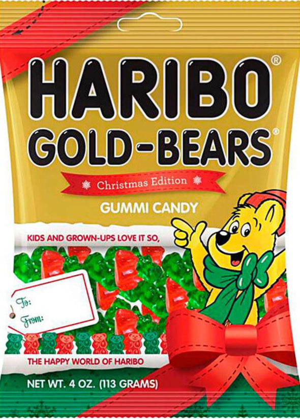 Haribo Christmas Gold Bears 4oz Bag