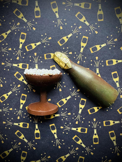 Champagne Bottle & Glass