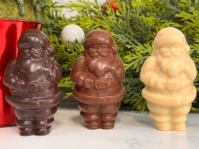 Small Classic Flat Chocolate Santa