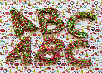 Christmas Sprinkle Chocolate Letters