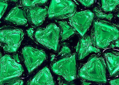 Milk Chocolate Green Hearts