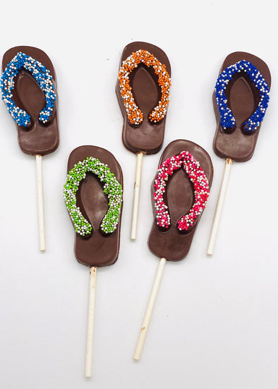 Pack of 5 Chocolate Flip Flop Lollipop