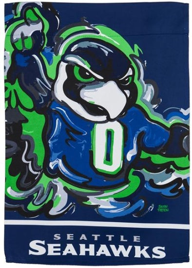 Seattle Seahawk Justin Patten Garden Flag