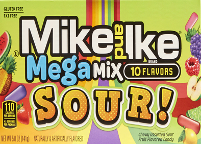 Mike and Ike Mega Mix Sours Theater Box