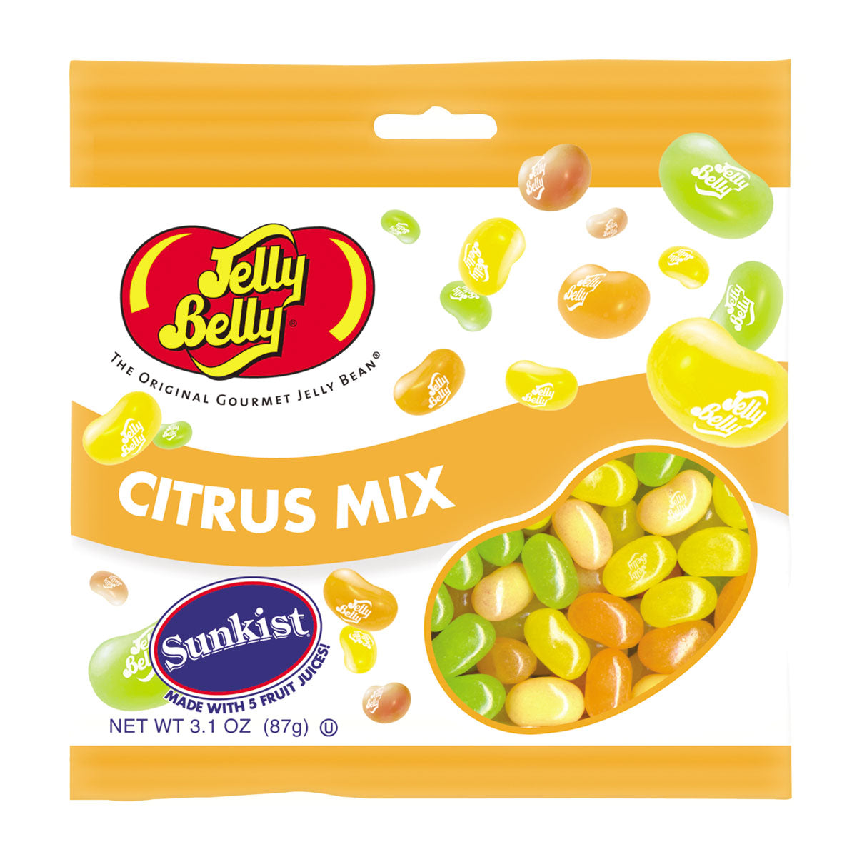 Sunkist Citrus Mix Jelly Belly 3.1oz Bag – Bruce's Candy Kitchen
