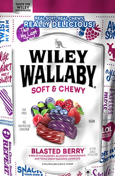 Wiley Wallaby Blasted Berry Licorice Bag
