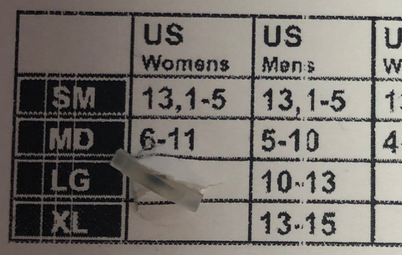 Adidas sock size outlet chart us
