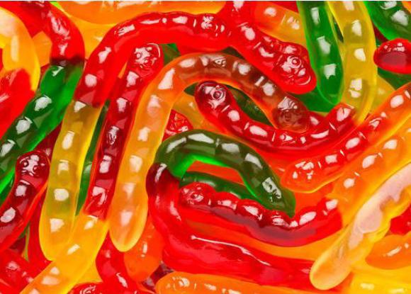 Large Assorted Fruit Gummi Worms