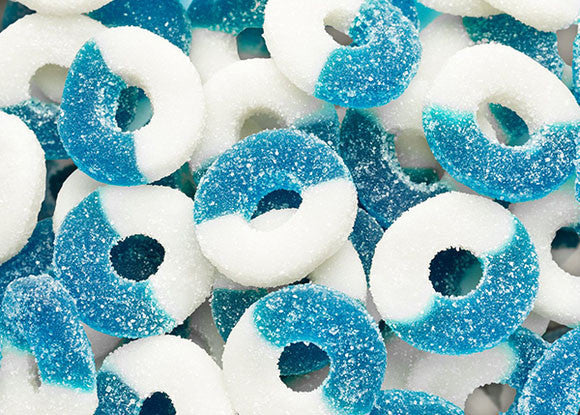 Blue Raspberry Gummi Rings Drawing Gummi Blue Raspberry Rings – Bruce's Candy Kitchen