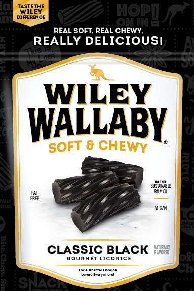 Wiley Wallaby Black Licorice 7oz Bag