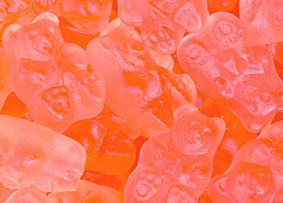 Chocolate Bars & Candies  Pink Grapefruit Gummy Bears - Giddy Candy